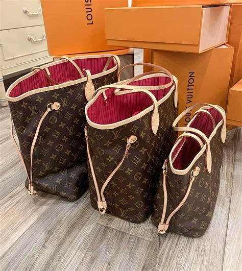 lv neverfull size comparison|neverfull size chart.